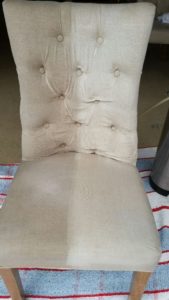 chair after upholstery cleaning in Carlsbad
